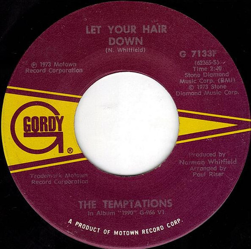 The Temptations - Let Your Hair Down (7", Single)