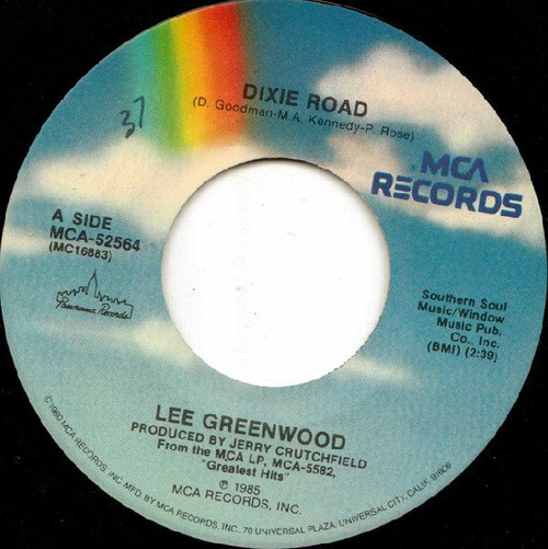 Lee Greenwood - Dixie Road (7", Single, Pin)