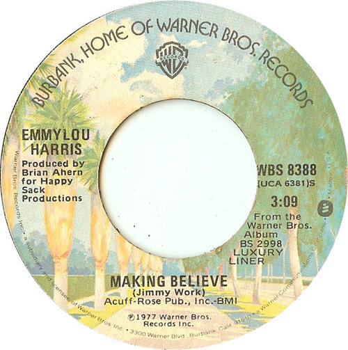 Emmylou Harris - Making Believe - Warner Bros. Records - WBS 8388 - 7", Jac 1095370626