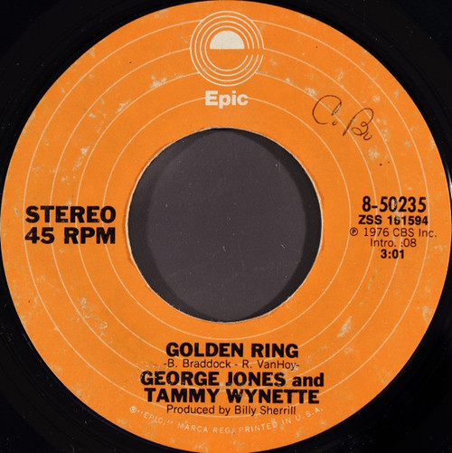 George Jones & Tammy Wynette - Golden Ring / We're Putting It Back Together - Epic - 8-50235 - 7", Styrene, Ter 1095372294