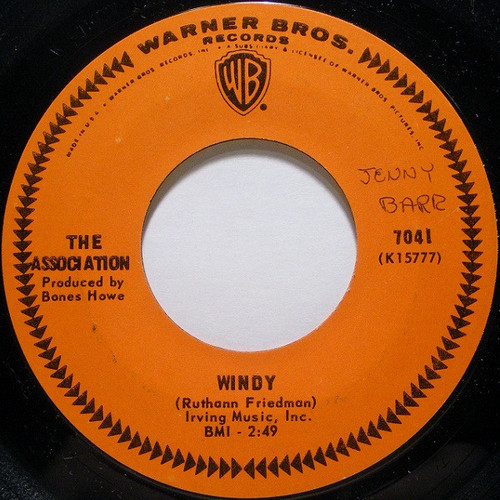 The Association (2) - Windy - Warner Bros. Records - 7041 - 7", Single, Ter 1095665346