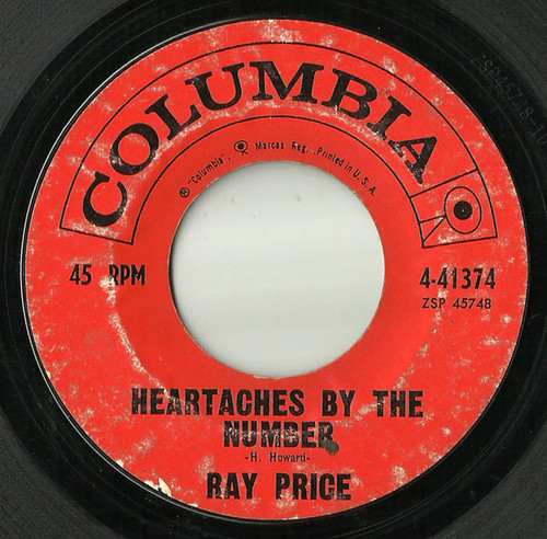 Ray Price - Heartaches By The Number - Columbia - 4-41374 - 7", Single 1095718689