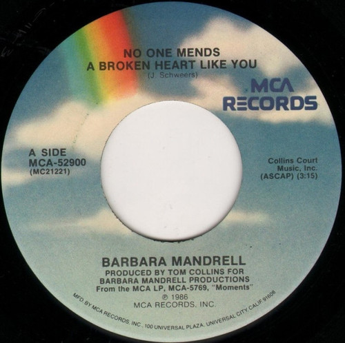 Barbara Mandrell - No One Mends A Broken Heart Like You - MCA Records - MCA-52900 - 7", Single, Pin 1097074225