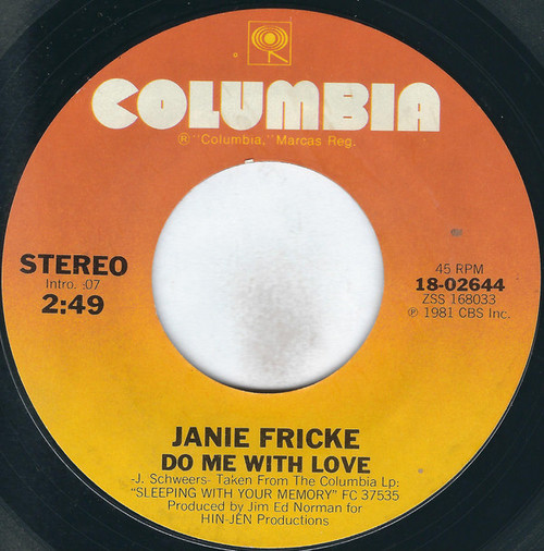 Janie Fricke - Do Me With Love - Columbia - 18-02644 - 7", Styrene, Ter 1097075744