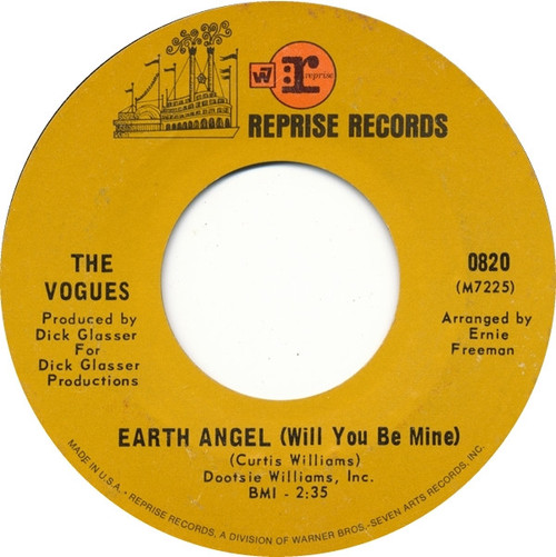 The Vogues - Earth Angel (Will You Be Mine) (7", Single, San)