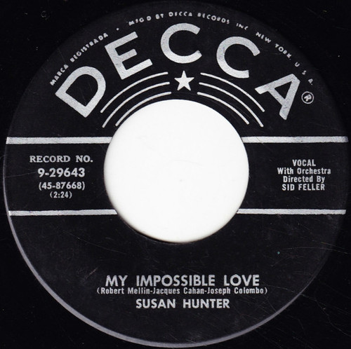 Susan Hunter - My Impossible Love / That's Ok With Me (7")