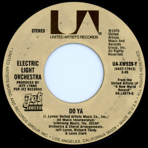 Electric Light Orchestra - Do Ya (7", Single)