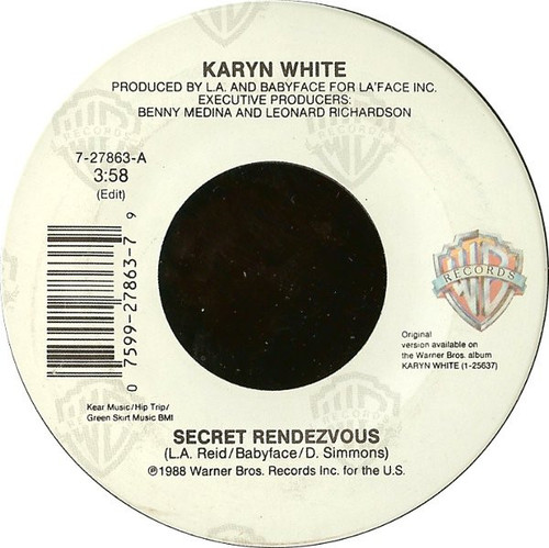 Karyn White - Secret Rendezvous - Warner Bros. Records - 7-27863 - 7" 1098040925