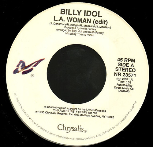Billy Idol - L.A. Woman - Chrysalis - NR 23571 - 7", Single 1098069287