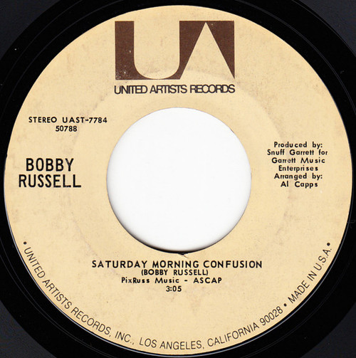 Bobby Russell - Saturday Morning Confusion - United Artists Records - 50788 - 7", Single, Styrene, PRC 1098073300