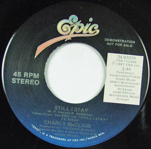 Charly McClain - Still I Stay / If You Didn't Need Me (7", Promo)