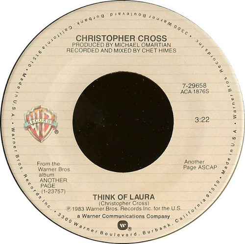 Christopher Cross - Think Of Laura (7", Single, Spe)
