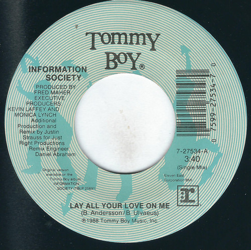 Information Society - Lay All Your Love On Me (7", Single)