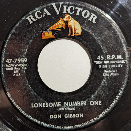 Don Gibson - Lonesome Number One - RCA Victor - 47-7959 - 7", Single 1098865638