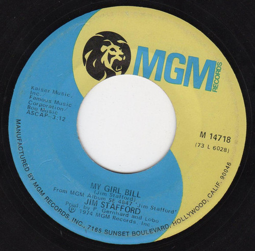 Jim Stafford - My Girl Bill - MGM Records - M 14718 - 7", Single 1098872478