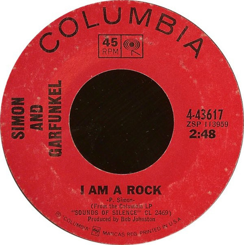 Simon & Garfunkel - I Am A Rock - Columbia - 4-43617 - 7", Single, Ter 1098897231