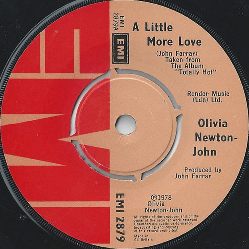 Olivia Newton-John - A Little More Love (7", Single, Com)