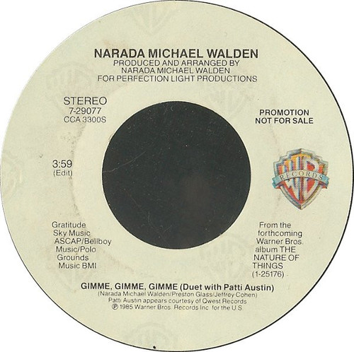 Narada Michael Walden - Gimme, Gimme, Gimme (7", Promo)