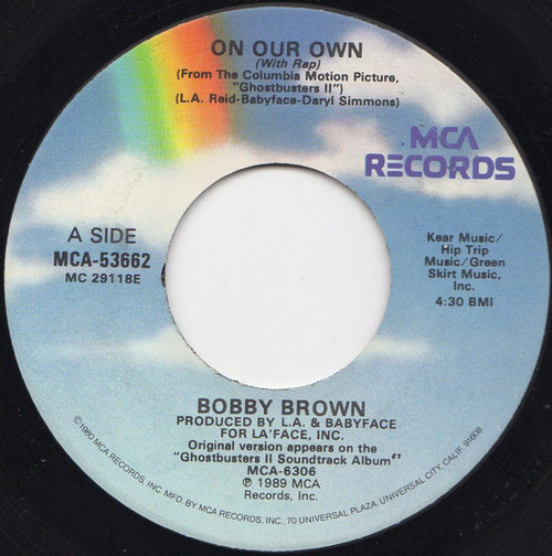 Bobby Brown - On Our Own (7", Single, Glo)