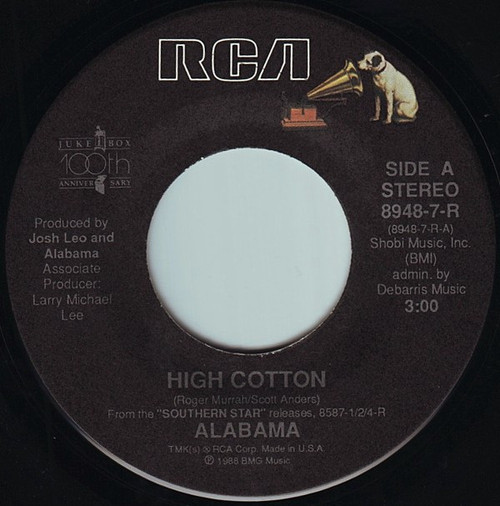 Alabama - High Cotton - RCA - 8948-7-R - 7", Single 1099148791