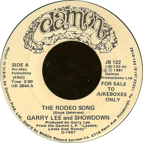 Garry Lee And Showdown (4) - The Rodeo Song / Cajun Boogie (7", Single, Jukebox)