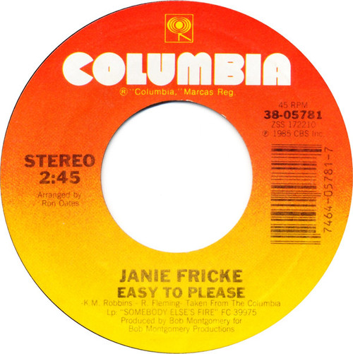 Janie Fricke - Easy To Please - Columbia - 38-05781 - 7", Single 1099163102