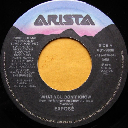 Exposé - What You Don't Know (7", Single)
