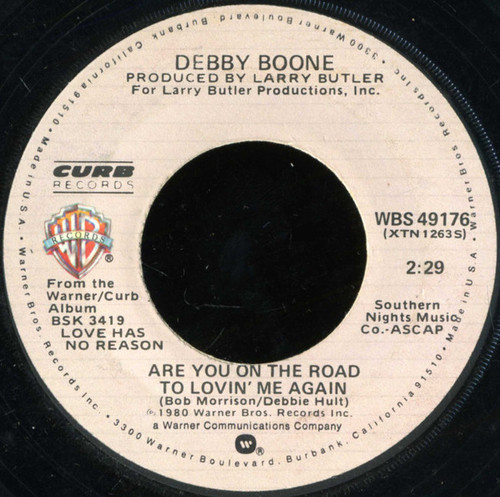 Debby Boone - Are You On The Road To Lovin' Me Again - Warner Bros. Records, Curb Records - WBS 49176 - 7" 1099164811