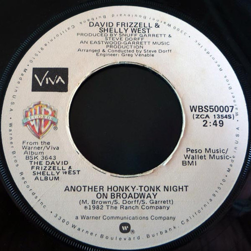 David Frizzell & Shelly West - Another Honky-Tonk Night On Broadway - Warner Bros. Records, Viva (3) - WBS50007 - 7", Single, Jac 1099498679