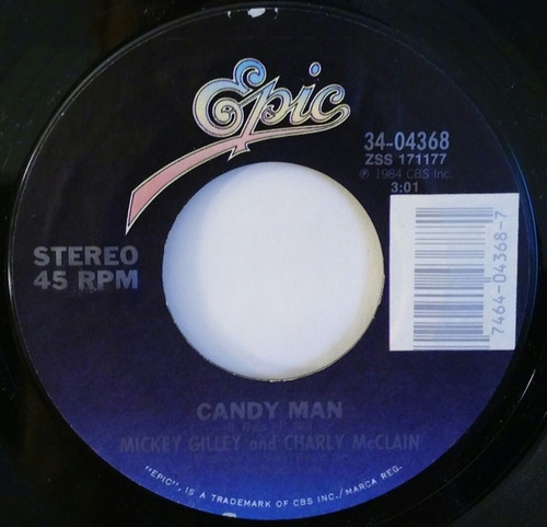 Mickey Gilley And Charly McClain - Candy Man - Epic - 34-04368 - 7", Single, Styrene 1099499499