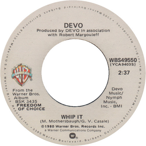 Devo - Whip It - Warner Bros. Records - WBS49550 - 7", Single, SP  1099516207