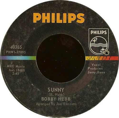 Bobby Hebb - Sunny - Philips - 40365 - 7", Single, Styrene, Mer 1099994525