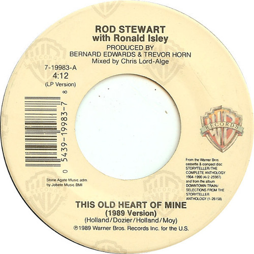 Rod Stewart With Ronald Isley - This Old Heart Of Mine - Warner Bros. Records - 7-19983 - 7" 1100080875