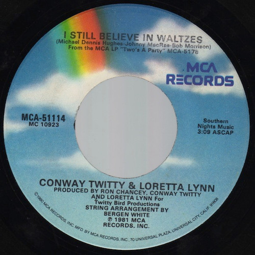 Conway Twitty & Loretta Lynn - I Still Believe In Waltzes - MCA Records - MCA-51114 - 7", Glo 1100083211