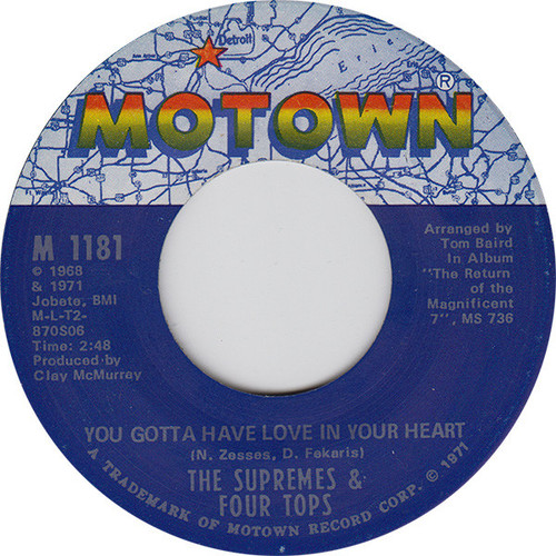 The Supremes & Four Tops - You Gotta Have Love In Your Heart (7", Single, Ame)