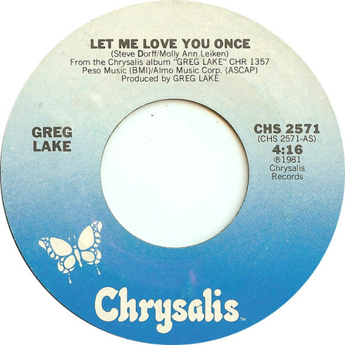 Greg Lake - Let Me Love You Once - Chrysalis - CHS 2571 - 7" 1100448812