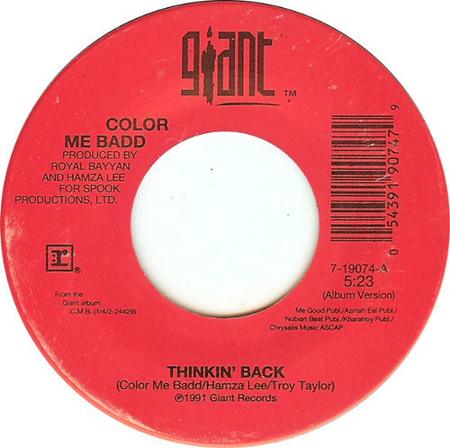 Color Me Badd - Thinkin' Back (7")