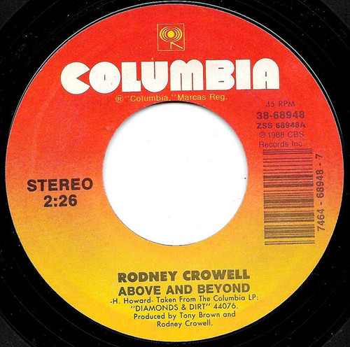 Rodney Crowell - Above And Beyond / She Loves The Jerk (7")