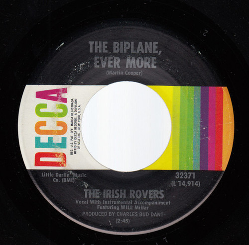 The Irish Rovers - The Biplane Evermore / Liverpool Lou (7", Single, Pin)