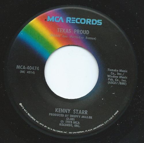 Kenny Starr - Texas Proud - MCA Records - MCA-40474 - 7", Single 1100899000