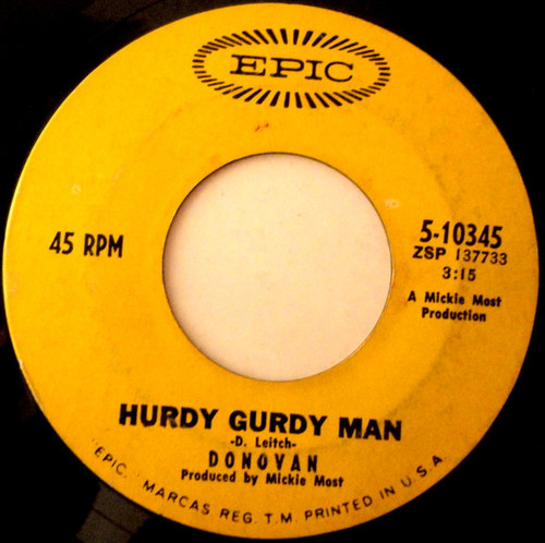 Donovan - Hurdy Gurdy Man (7", Single, Styrene, Pit)