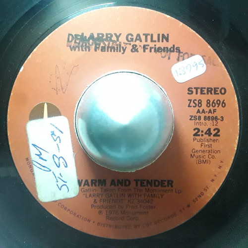Larry Gatlin With Family & Friends - Warm And Tender  (7", Single)