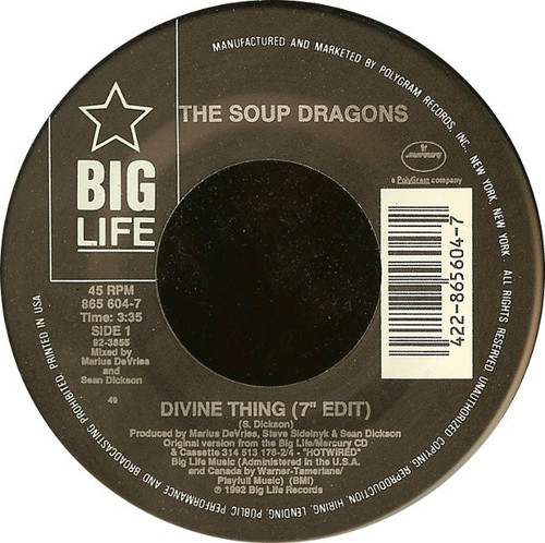 The Soup Dragons - Divine Thing (7", Single)