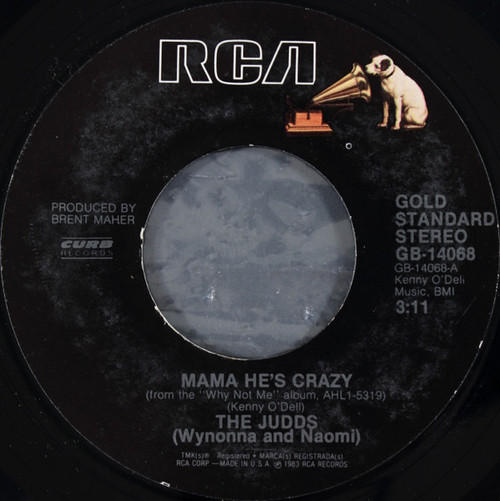 The Judds (Wynonna And Naomi)* - Mama He's Crazy (7", Styrene)