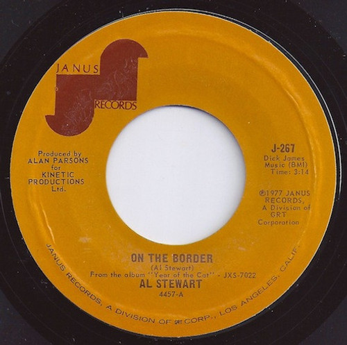 Al Stewart - On The Border (7", Styrene, Pit)