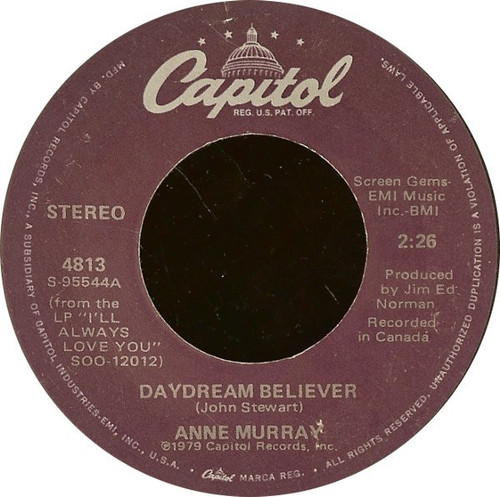 Anne Murray - Daydream Believer (7", Single)