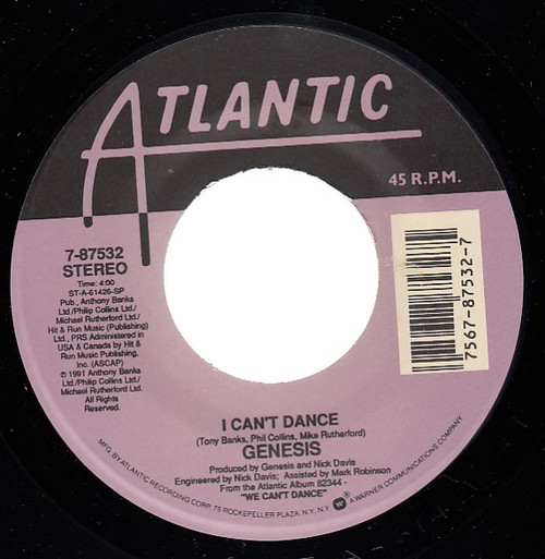 Genesis - I Can't Dance - Atlantic - 7-87532 - 7", Single, Spe 1101970122