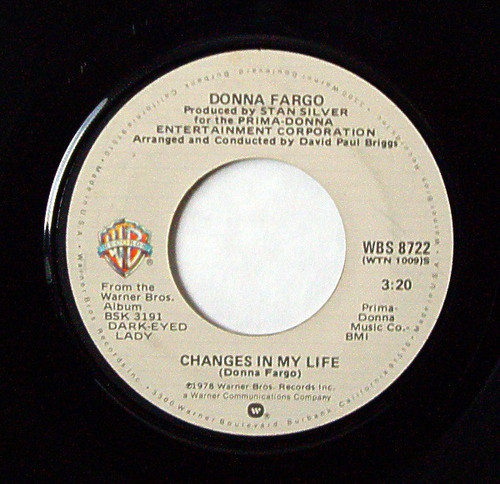 Donna Fargo - Changes In My Life / Somebody Special (7", Jac)