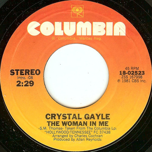 Crystal Gayle - The Woman In Me (7", Single, Ter)