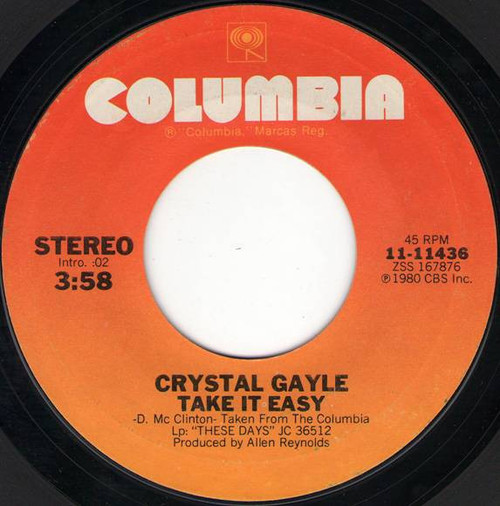 Crystal Gayle - Take It Easy - Columbia - 11-11436 - 7", Single, Ter 1101991569